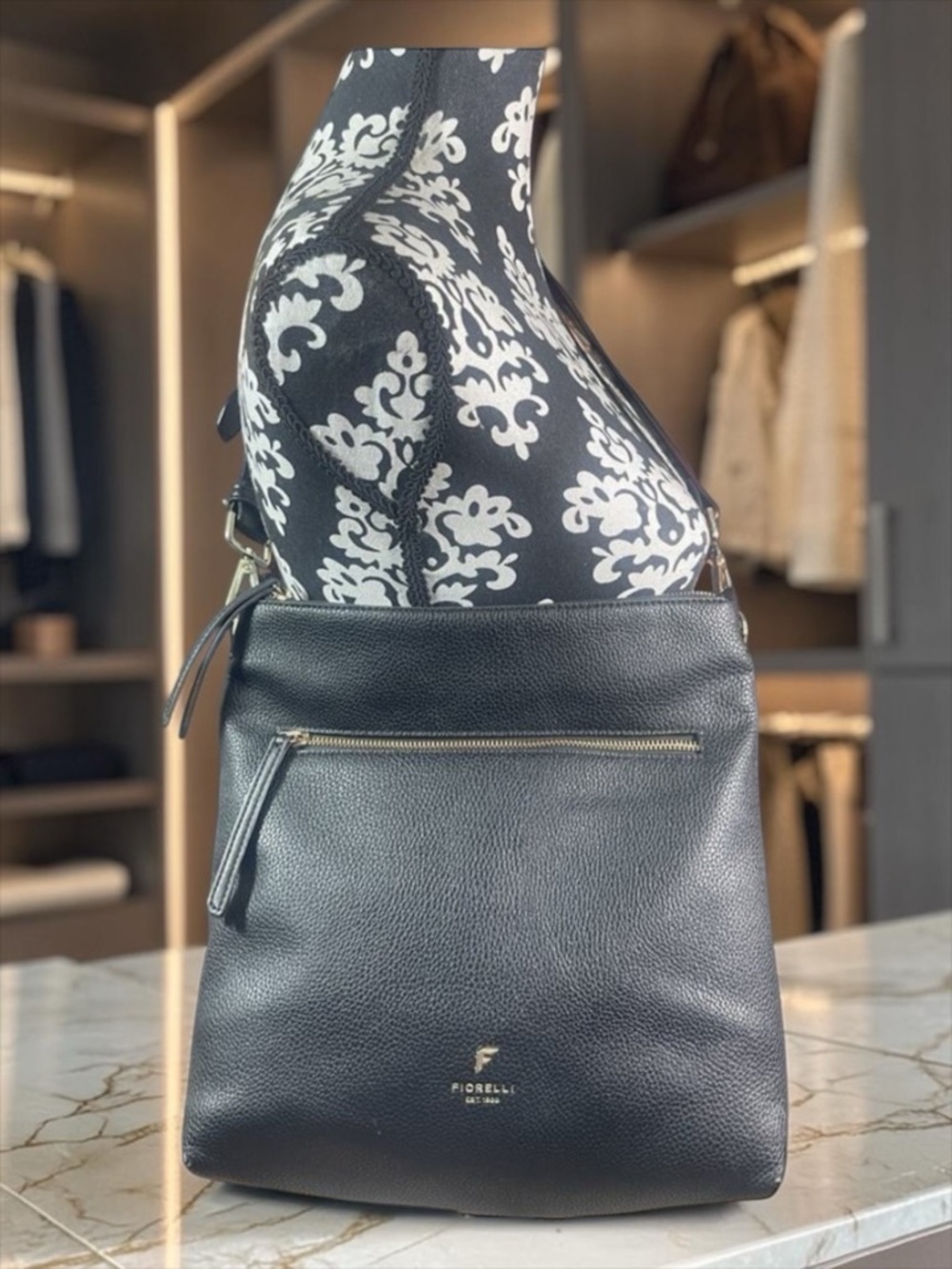 FIORELLI handbag black pebbled Crossbody and shoulder strap​​